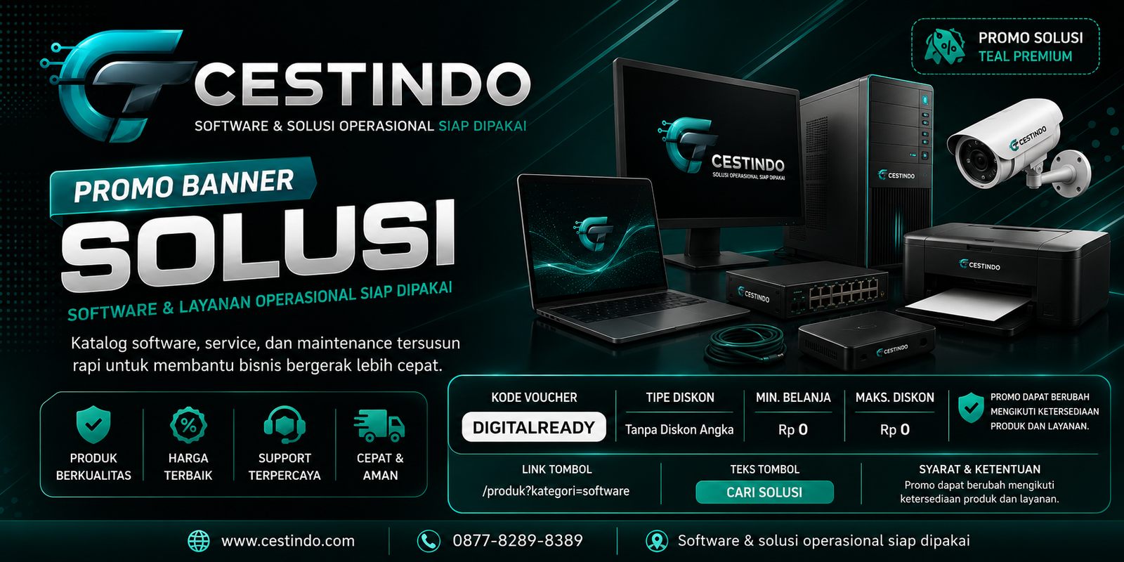 Banner Software dan layanan operasional siap dipakai